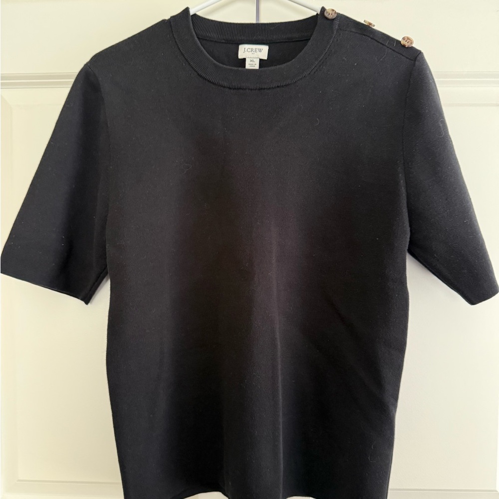 J. Crew Black Short Sleeve Women’s Sweater
